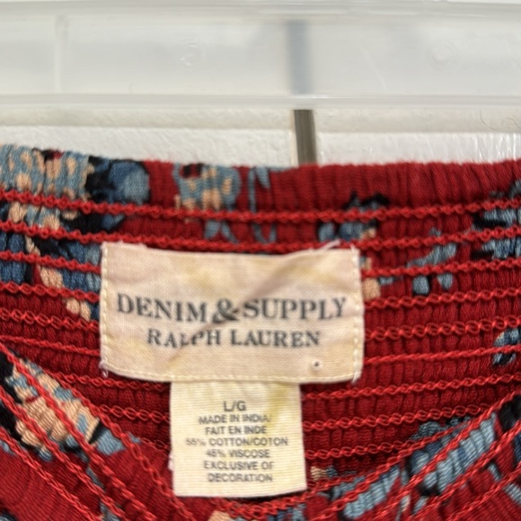 Ralph Lauren Denim & Supply Floral Wrap Wide Leg Pants Large - Picture 4 of 6